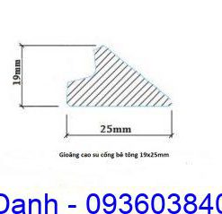 Gioang cao su ong cong be tong 19mm x 25mm